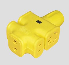 黄色十六孔木字插 122A