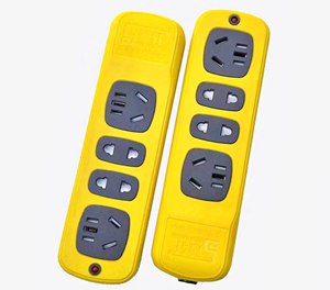 黄色14孔带灯插座 SXD-168A